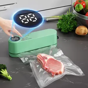 Wireless Automatic Vacuum Sealer Machine, Portable Food Packaging Plastic Bag Sealing Machine, Appliance, Includes 5 Bags, Kitchen Essential Tool