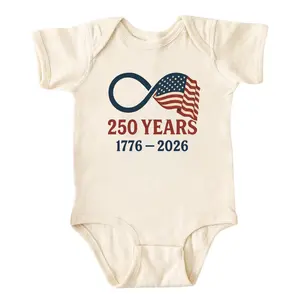 250 Years Freedom Onesie, July 4th Baby Bodysuit, Funny Newborn Cotton Baby Clothes