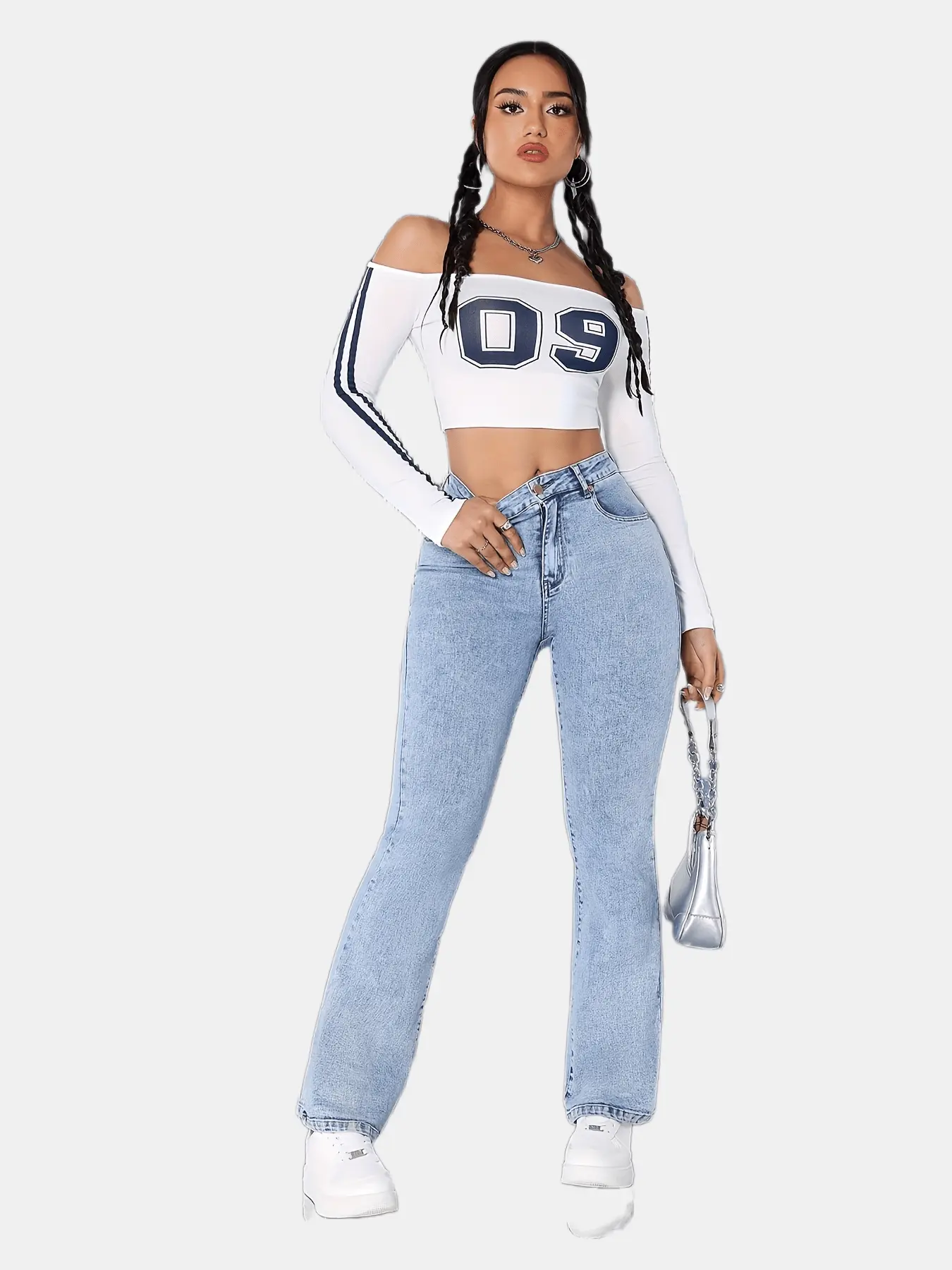 Women's High Stretch High-Rise Flare Jeans