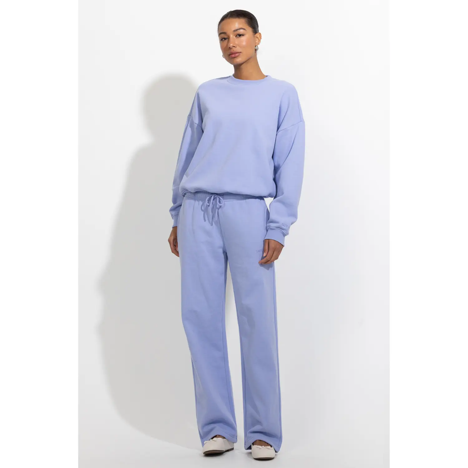 The Soft Peach Fleece Straight Leg Sweatpants - Lavender Lust