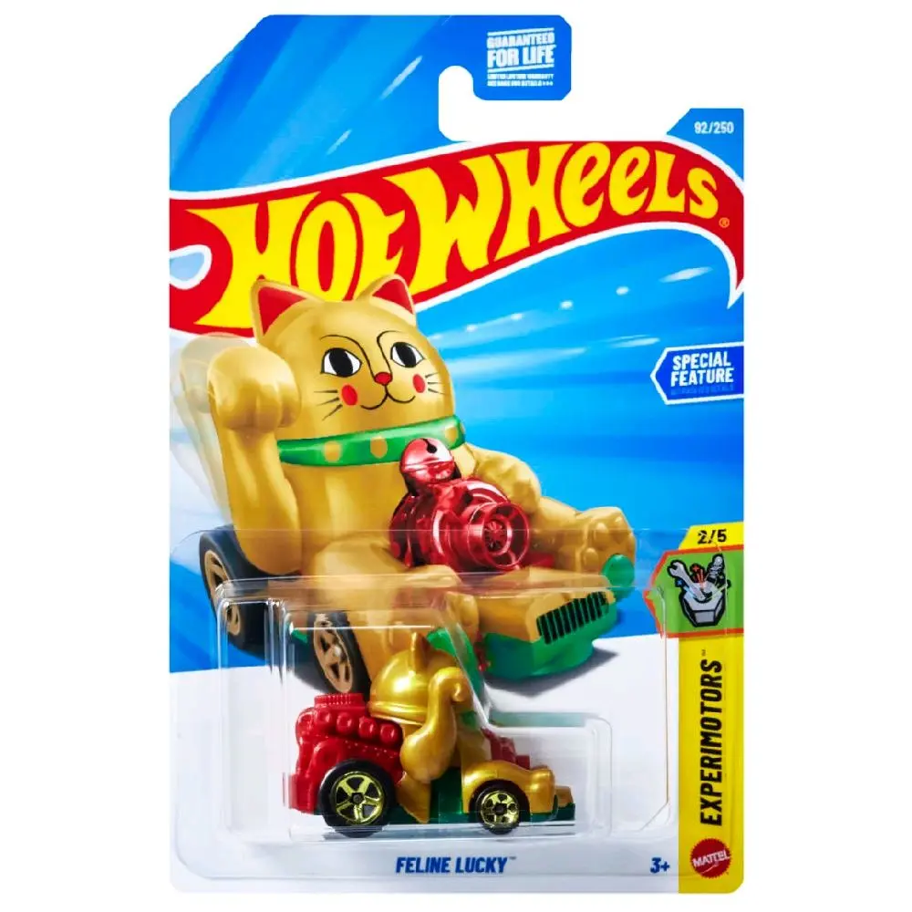 Hot Wheels Feline Lucky Celebration Racers Gold Model Cars, Collectible Diecast Toy for Entertainment Enthusiasts