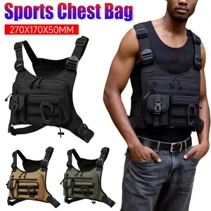 Outdoor Chest Bag Waterproof Anti-Theft Chest Pack Cycling Tactical Backpack Adjustable Strap Hunting Chest Bags Work Backpacks