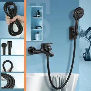 Modern Handheld Shower Head Hose 150cm/59inch, G1/2 Threaded Interface, Soft Flexible Shower Spray Nozzle, Bathroom Accessories