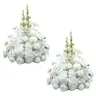 A9020 2pcs Realistic Artificial Silk Flowers Bouquet - 1.64ft Mixed Pure White Roses-Lilies-Hydrangea Faux Silk Plants, Home Decor Bouquets, Table Fill for Wedding Centerpieces Home Supplies