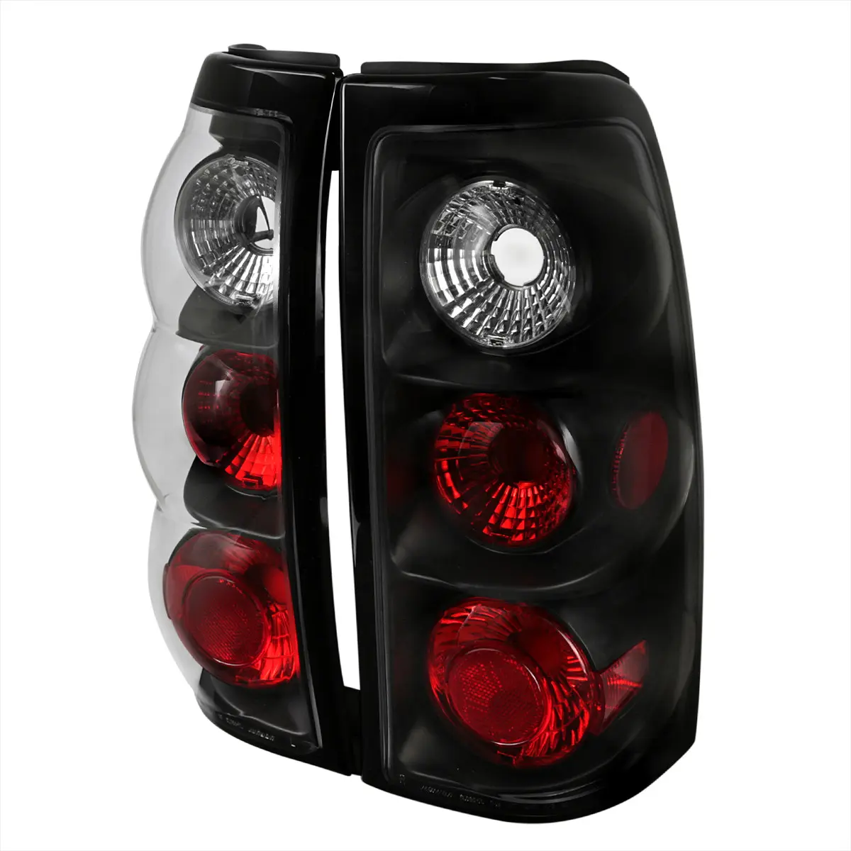 2003-2006 Chevrolet Silverado Tail Lights (Matte Black Housing/Clear Lens) 2003-2006 Chevrolet Silverado Tail Lights (Matte Black Housing/Clear Lens)