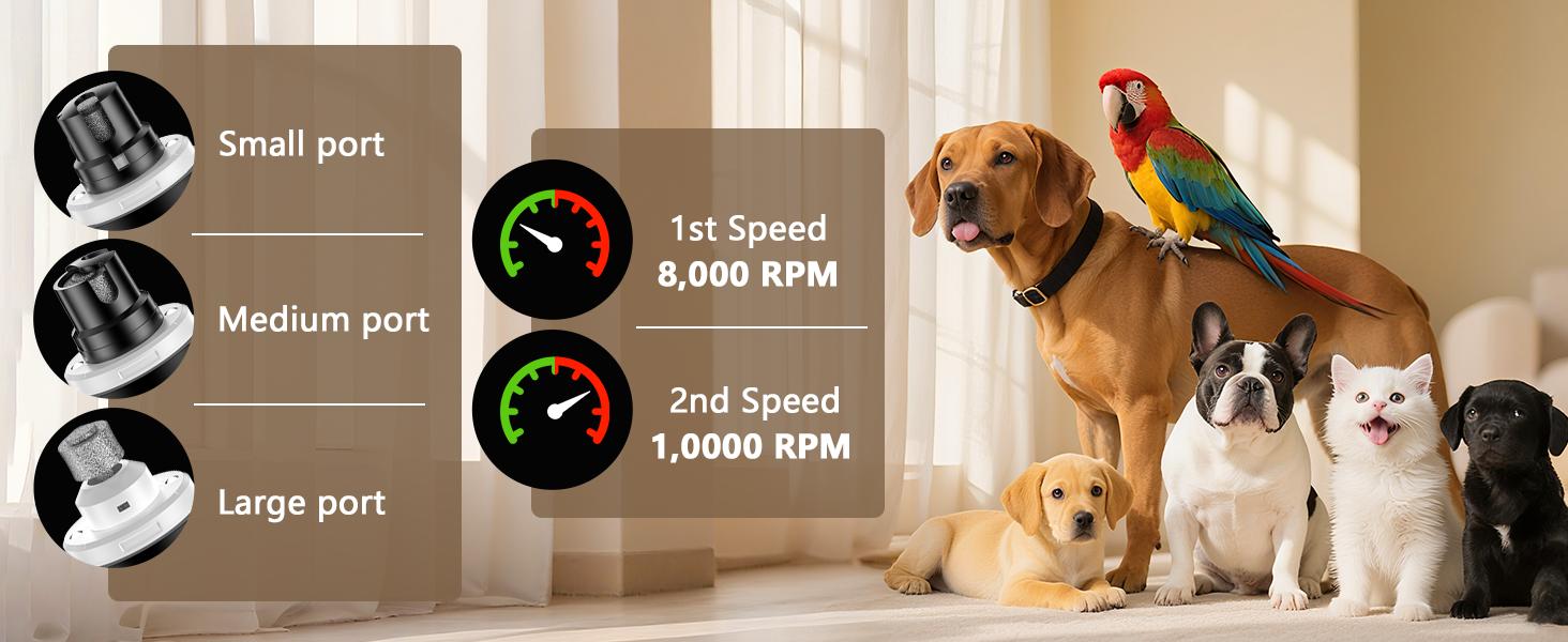 Cordless Dog Nail Clipper Professional Low Noise Electric Cat Nail Grinder/ Dog Nail Trimmer With LED Light And 2 Grinding Settings Paw Trimmer High-Quality Dog Grooming Tool A Cat Grooming Tool That Works For 300 Minutes On A Full Charge