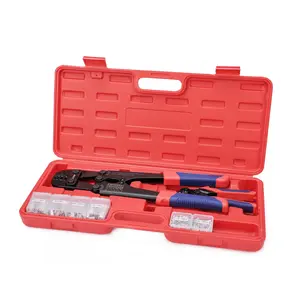 iCrimp Wire Rope Crimping Tool Set with Wire Rope Swager, Wire Rope Cutter and Aluminum Loop Sleeves 3/64''-1/8''