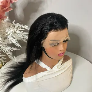 Human Hair Lace Front Wig, Afro Kinky Glueless Hair Wigs, 13-4 Lace Front Design, 30 in Length
