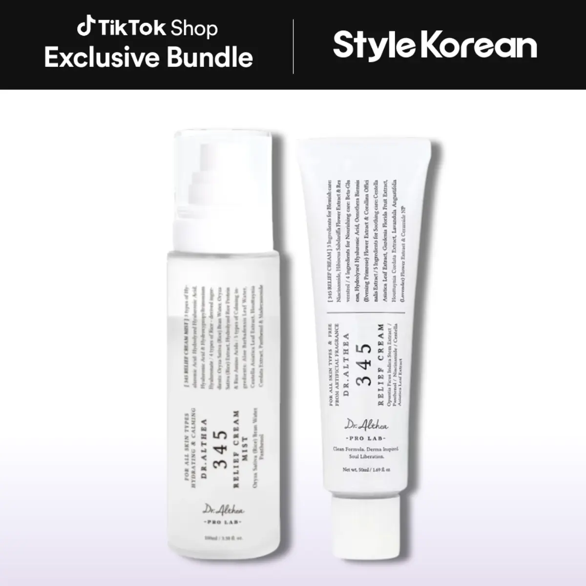 [Dr.Althea] 345 Relief Cream+Mist Duo Set for sensitive skin, recovery, moisture