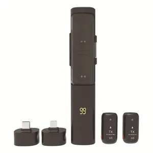 New J68 Modular Microphone/Lavalier Microphone with AI Intelligent Noise Cancellation, Dual Interface, Desktop Digital Display