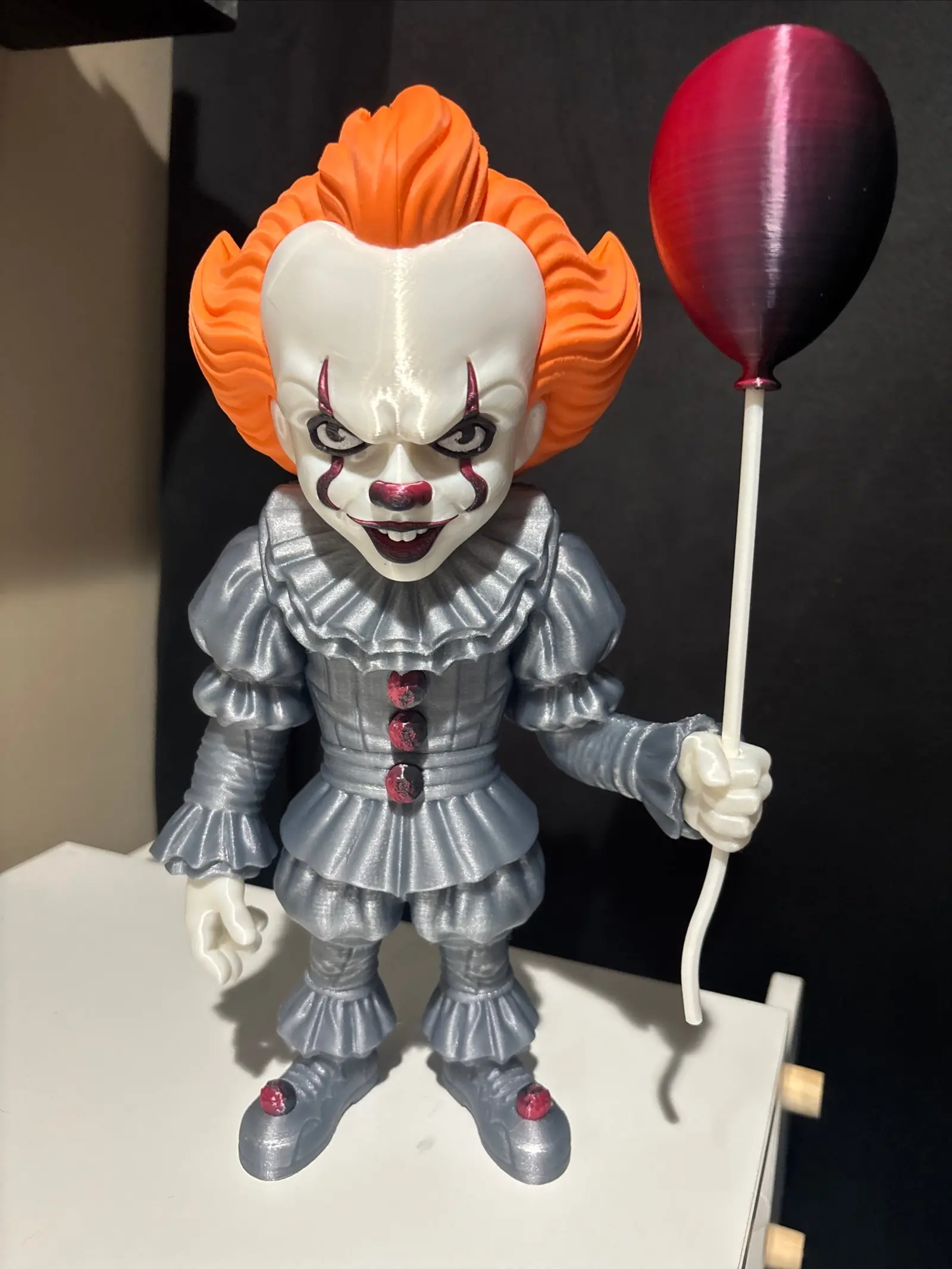 3D Printed Pennywise-Inspired Collectible Statue, Classic Novelty Action Figure for Toys & Hobbies Enthusiasts