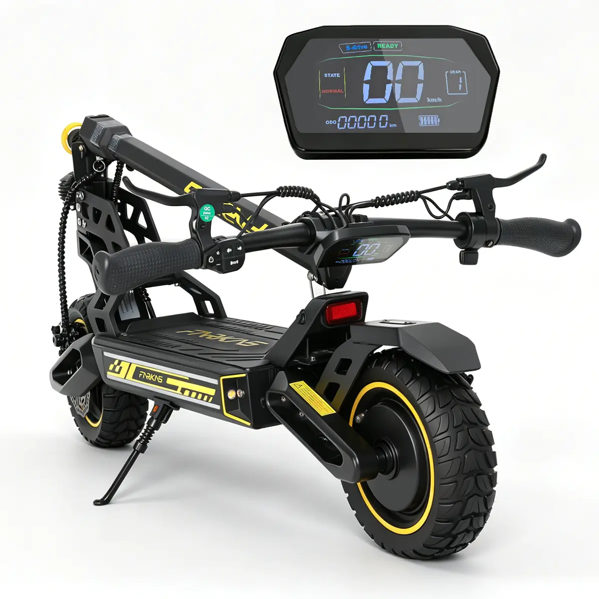 FARKAS 800W Adult Electric Scooter - Motorized, High Performance, Portable, Ride-On Commuter Scooter, 28MPH (45km/h) Max Speed, 48V 20.8Ah Long Range Battery, 10" Tubeless Tires, Dual Disc Brakes, Rubber Suspension, Foldable, 265lbs Max Load, Gift, Motori