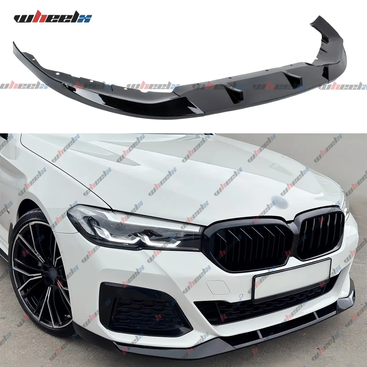 2021-2023 – BMW 5 Series G30/G31/G38 Vehicle – 3-Pieces FD Style Front Bumper Lip Spoiler Splitter Kit, (M Sport Bumper Only)