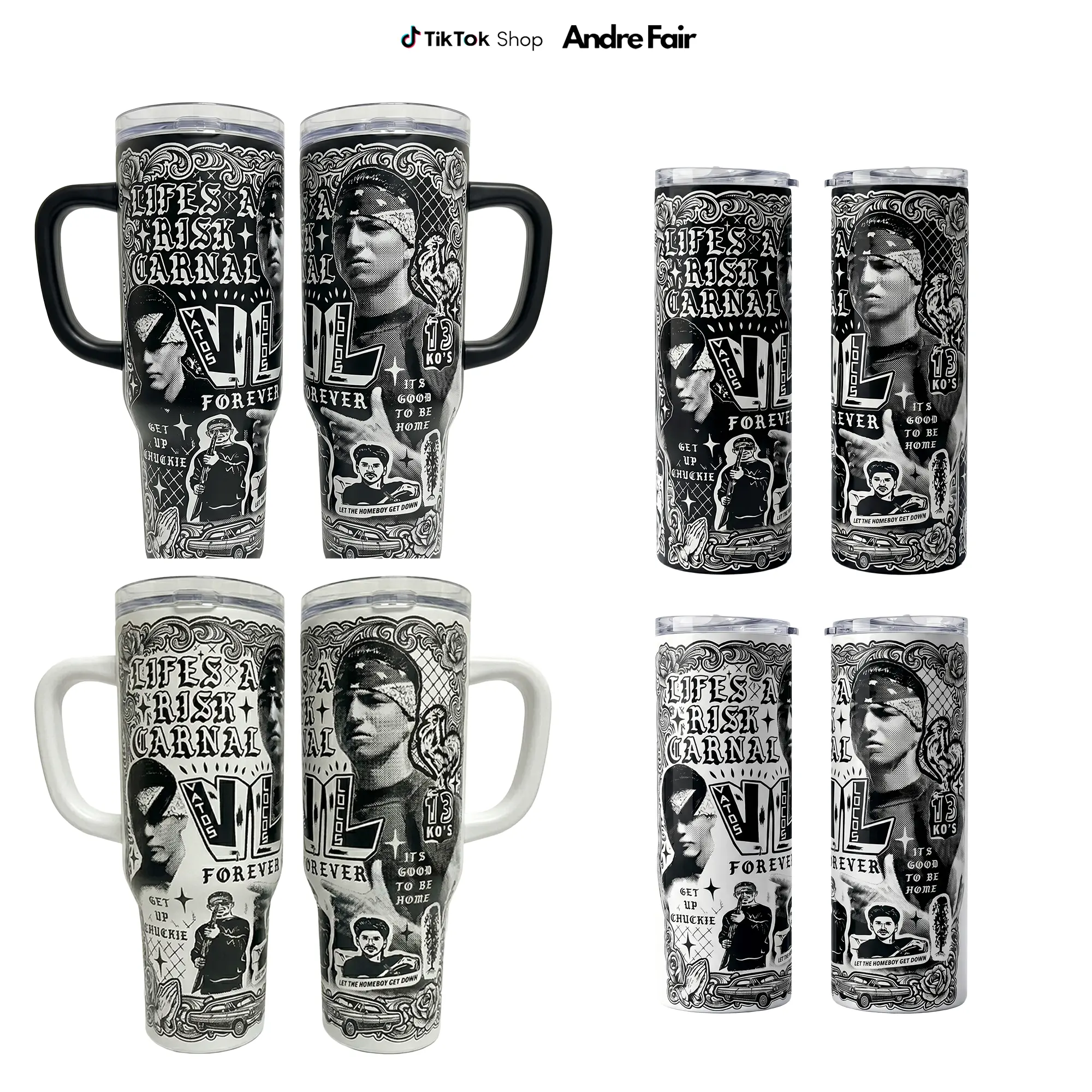 Bloodin Bloodout 20oz & 40oz Tumbler With Handle, Mexico Movie Tumbler