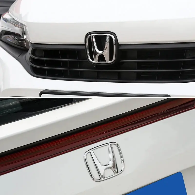 3D ABS Car Emblem, Compatible with Honda Civic 8th, 9th, 9.5th Generation (2006-2015) for Front Head Grill, Hood Bonnet, Rear Tail Bumper