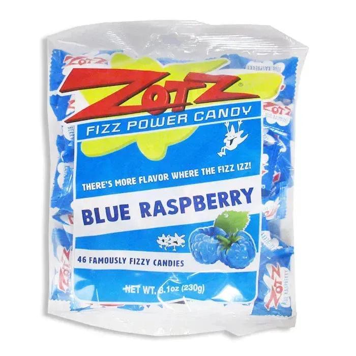 Blue Raspberry Zotz Sour Fizz Candy: 6LB Case