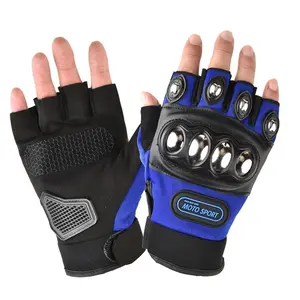 Steel Shell Half-Finger Gloves, Anti-Slip, Durable, Shockproof, Motorcycle Racing, Mountain Bike, Training, Tactical Gloves, Workout Accessories