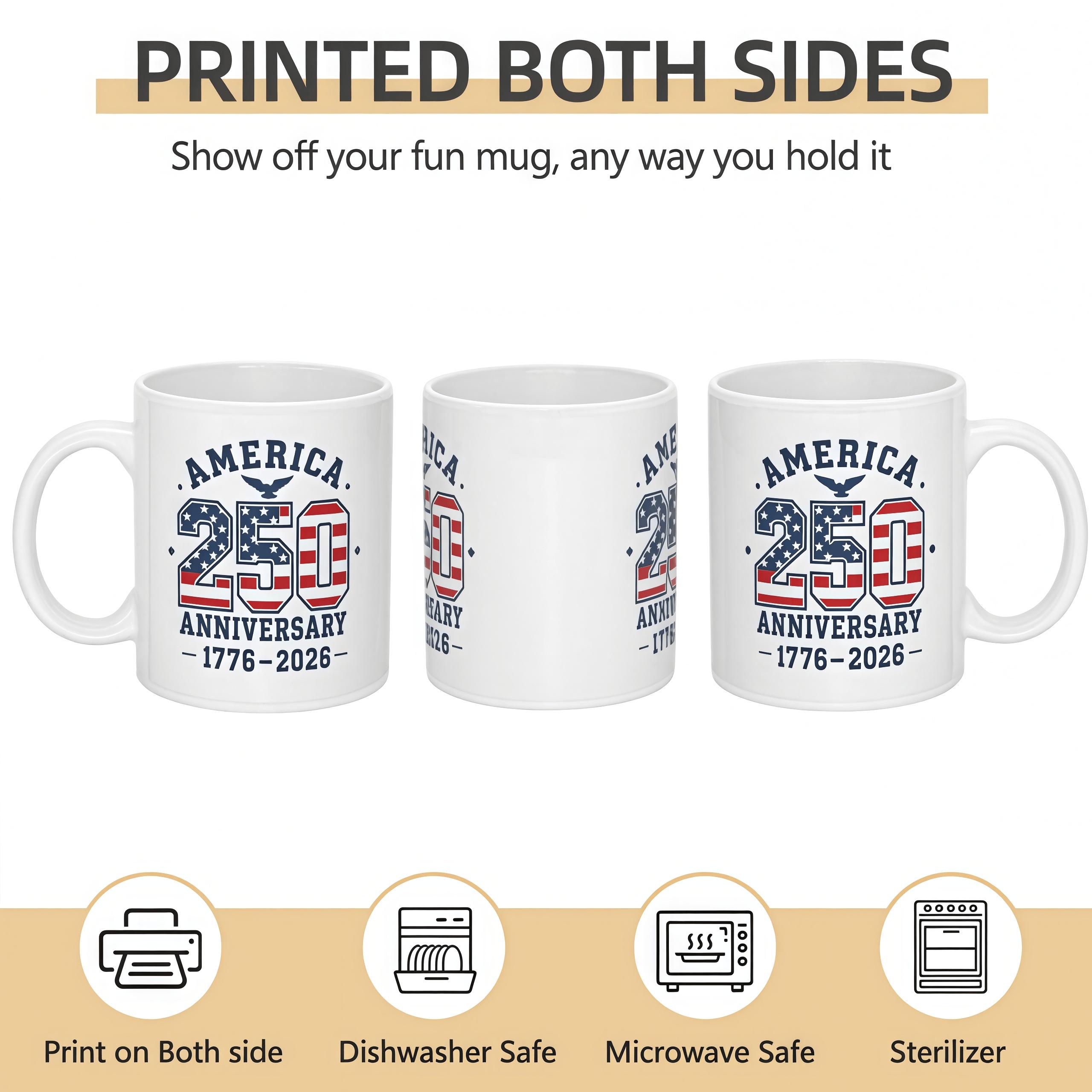 USA Founding 250th Anniversary Commemorative Mug 11oz-15oz—The Perfect Father's Day Gift
