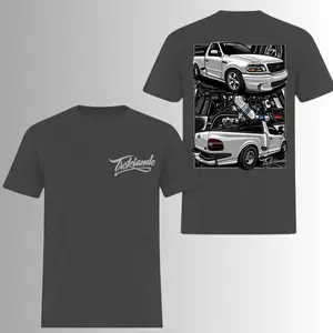Trokiando Ford F150 SVT Lightning T-Shirt, 2 Sides, Dropped Single Cab Truck Graphic Tee