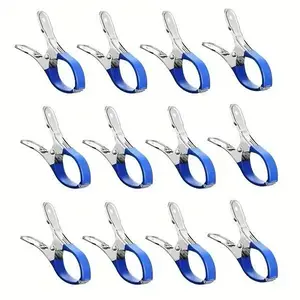 Heavy-Duty Stainless Steel Windproof Pool Cover Spring Clips – For securing ground pool covers. Includes: 12 pool cover spring clips.