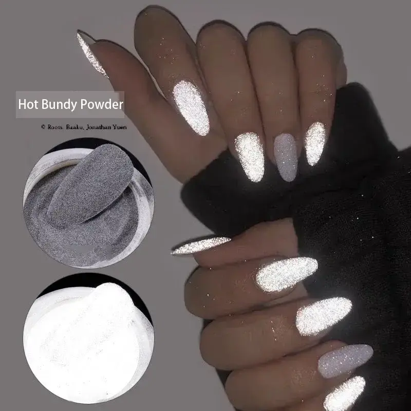 DIY Nail Glitter Powder Reflective Pigment Dust Disco Nightclub Manicure Accessory Charms New Nails Bundy 1 Box