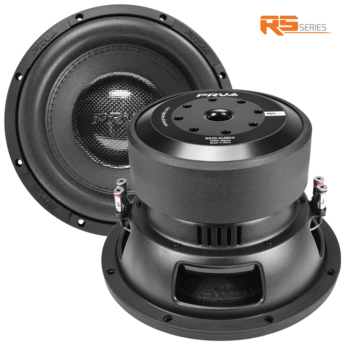 PRV Audio RS10-SUBD4 10" Dual 4 Ohm 1000W RMS RS Series Car Subwoofer