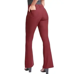 YMI Jr. Hyperstretch Forever Color High Rise Flare Dusty Rose "The Total Babe Pant" Slim Fit with Five-Pocket Construction & Single-Button Closure