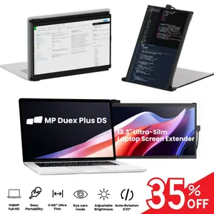 Mobile Pixels Duex Plus DS 13.3" FHD 1080p Laptop Screen Extender, 1.3lbs Ultra Slim, lightweight Portable Monitor, USB C/HDMI Plug & Play Travel Monitor Compatible with mac/Windows/Apple/Android/Switch