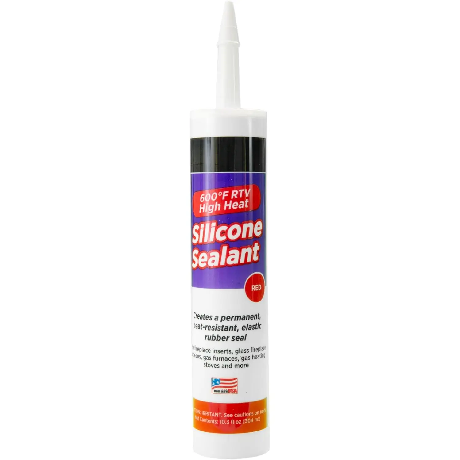 600°F Heat-Resistant RTV Sealant - High Temperature Gasket Maker Adhesive, UV & Oil Resistant, Non-Corrosive for Stove, Solar Panels, Glass/Metal/Plastic, Ceramic Tiles, Fireplace