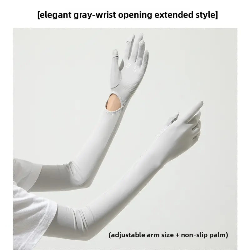 Long sunscreen ice sleeve gloves UV protection sleeve sun protection summer long arm guard mitts