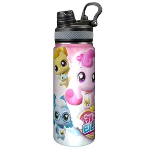 1pc 18oz Catch! Teenieping  Cute Cartoon Animal Pattern Stainless Steel Insulated Cup, Portable Sports Water Bottle with Lid, Used for Cold And Hot Drinks, Durable for Climbing, Hiking, Fitness & Outdoor Sport