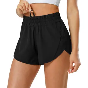 Athletic Shorts for Women,Women's Quick Dry Workout Sports Active Running Track Shorts with Elastic and Zip Pockets