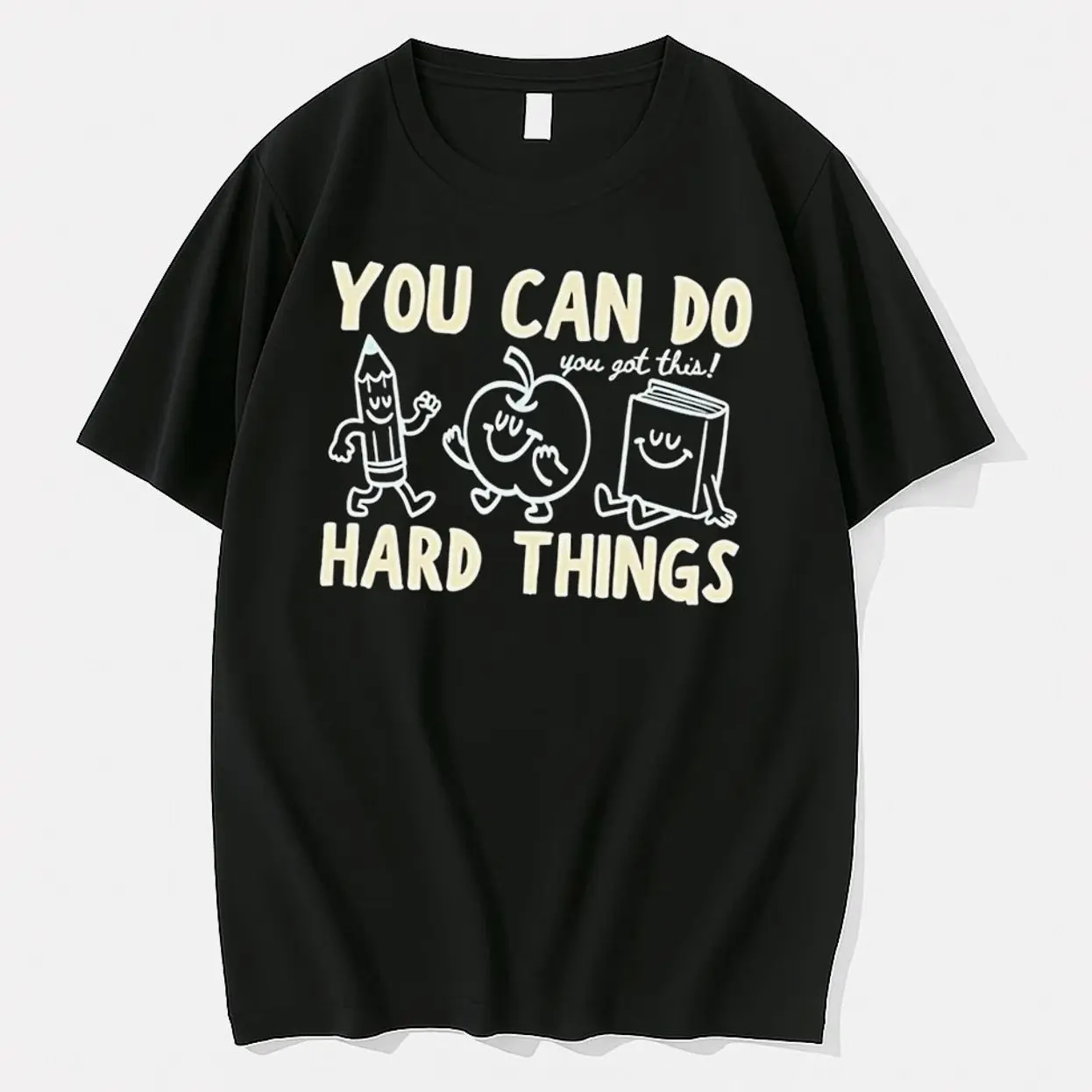 Officials You Got This You Can Do Hard Things Pencil Apple Book Black Premium T Shirt Sweatshirt Hoodie 3IC
