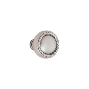 Emtek 8521LW Dummy , Rectangular Rosette , Lowell Crystal Knob