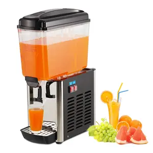 【GARVEE】18L Commercial Juice Dispenser with 1 Tank, Stainless Steel Beverage Dispenser for Slushy and Cold Drinks, Ideal for Restaurants and Food Service