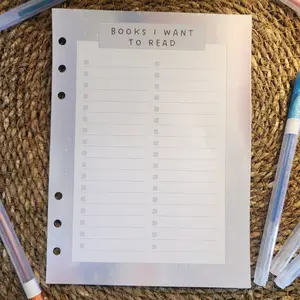 "Books I Want To Read" checklist Book Tracker insert for Budget Binder