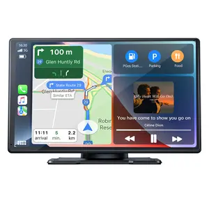 【Valentines】LAMTTO 9-Inch Wireless CarPlay Multimedia Player — Supports Wireless CarPlay and Android Auto, AirPlay/Android Cast Mirroring, Siri and Google Voice Assistant, Ideal for Navigation, Music Playback, and Video Viewing