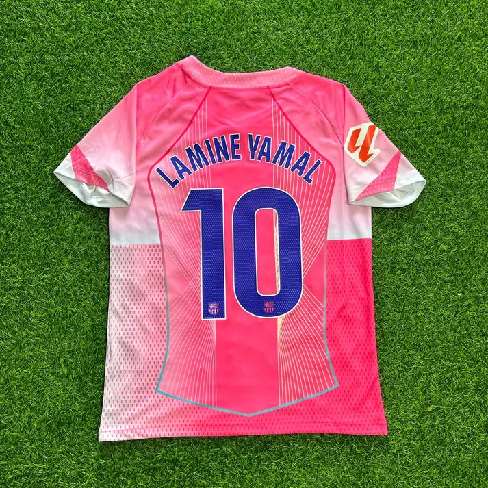 Yamal Home Soccer Jersey #10 -New 2026 Pink, All Size S-5XL, Breathable Game Day Sports Shirt, Short Sleeve, Quick-Dry Football Shirt, Fans Jersey