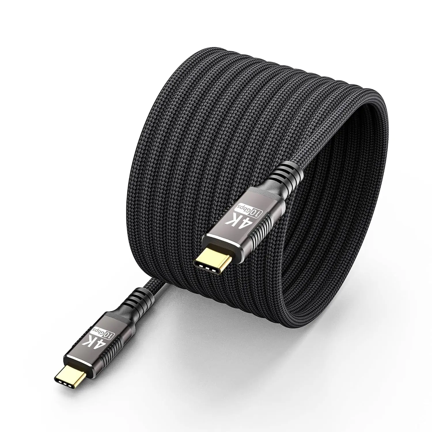 USB C Long  16FT/5M Compatible with Thunderbolt 3,USB C 3.1 Gen 1  10Gbps Data Transfer,4K@60Hz/@120Hz Video Output  Cord,Type-C Nylon Braided PD3.0 100W  .
