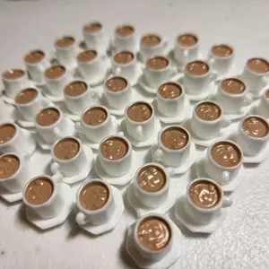 50 Mini Coffee Mug Lotería Chips (Magnet Markers - Cafecito)