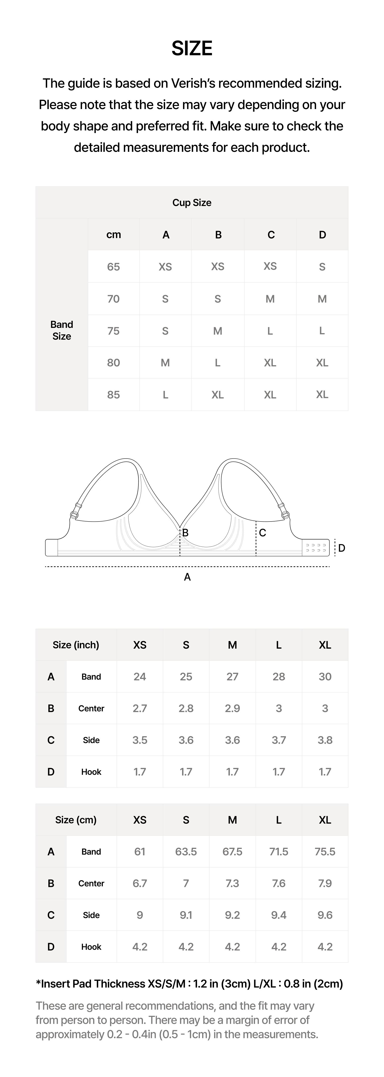 [VERISH] Cool Fit Bra Signature PLUS - 6-Layer Silicone Support Seamless Lift Bra - No Underwire Korean Wireless Bra for Women