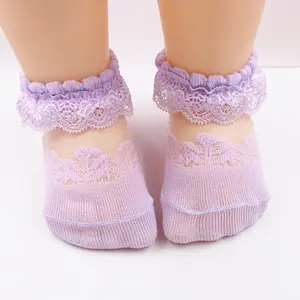 Girl Socks Ruffle Socks Little Girl Kids Lace Flower Princess Mesh Socks Toddler Socks Newborn Infant Baby Socks (Size : 0-5Years Old)