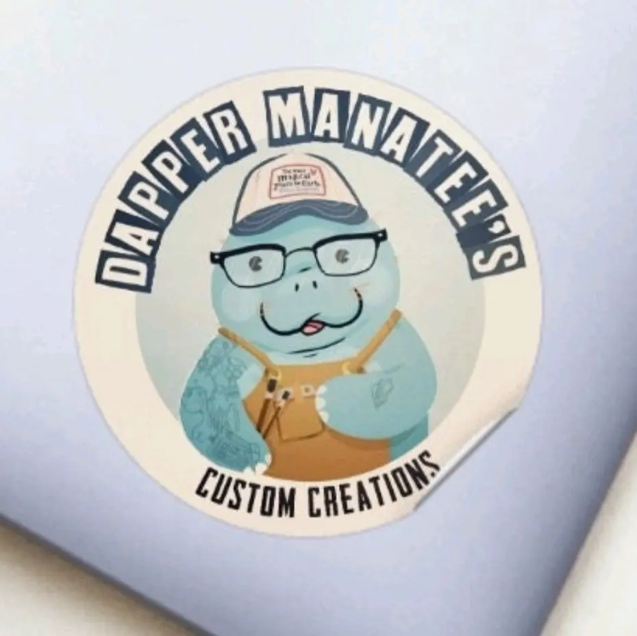 3x3 high gloss circle sticker