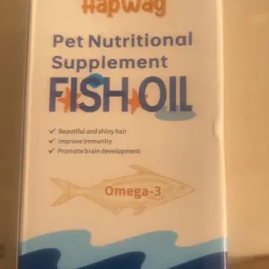 HAPWAG Anchovy Fish Oil with EPA & DHA, Omega-3 for Dogs & Cats, Supports Skin, Coat, Joint & Immunity