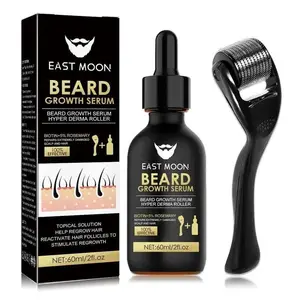 Beard Growth Kit for Men, Serum & Roller Duo, Natural Nutrient Oil, 540 Needle Roller, Easy to Use, Perfect Gift, Daily Grooming Essentials