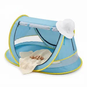 Apojungle Pop Up Baby Beach Tent with UPF 50+ Sun Protection - 360° Breathable Anti-Mosquito Playpen for Infants & Toddlers, Portable Sun Shade for Beach, Backyard & Travel