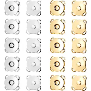 10 Sets 15mm Magnetic Snaps Buttons for Sewing Gold Silver Purse Snaps for Sewing Bags Clothes Craft