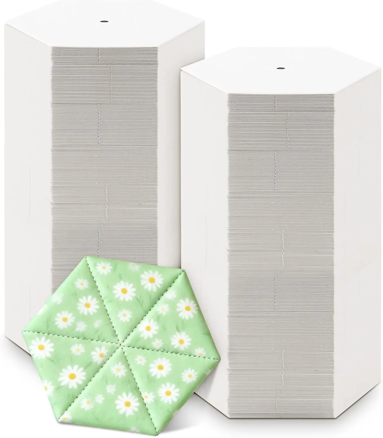 600 PCS 2" White Hexagon Piecing Paper Templates, Quilting Templates Accessories for DIY Patchwork Crafts and Sewing Supplies