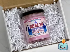 Health Restore Candle | Pocket Monsters Inspired Candle | Hand Poured Vegan Wax Blend Candle | 9 oz, 4 oz, 2 oz Snap Bar