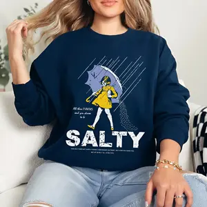 Salty Girl Sweatshirt: Women's Vintage Cotton Blend Sweatshirt